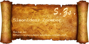 Simonidesz Zsombor névjegykártya